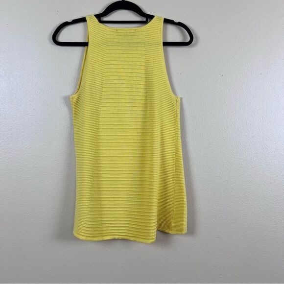 Sam Edelman Top Tank Cotton Knit Yellow Size s - Picture 5 of 8